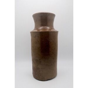Antique Brown Salt-Glazed Ink‎ Pot Vase (Chips in Glaze)
